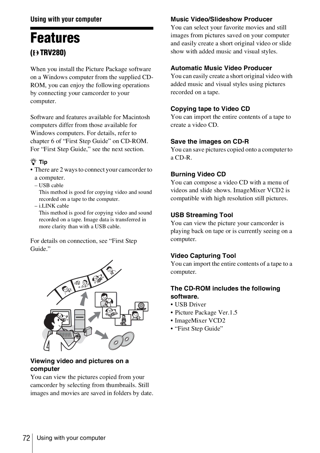 Sony CCD-TRV338 manual Features, TRV280 