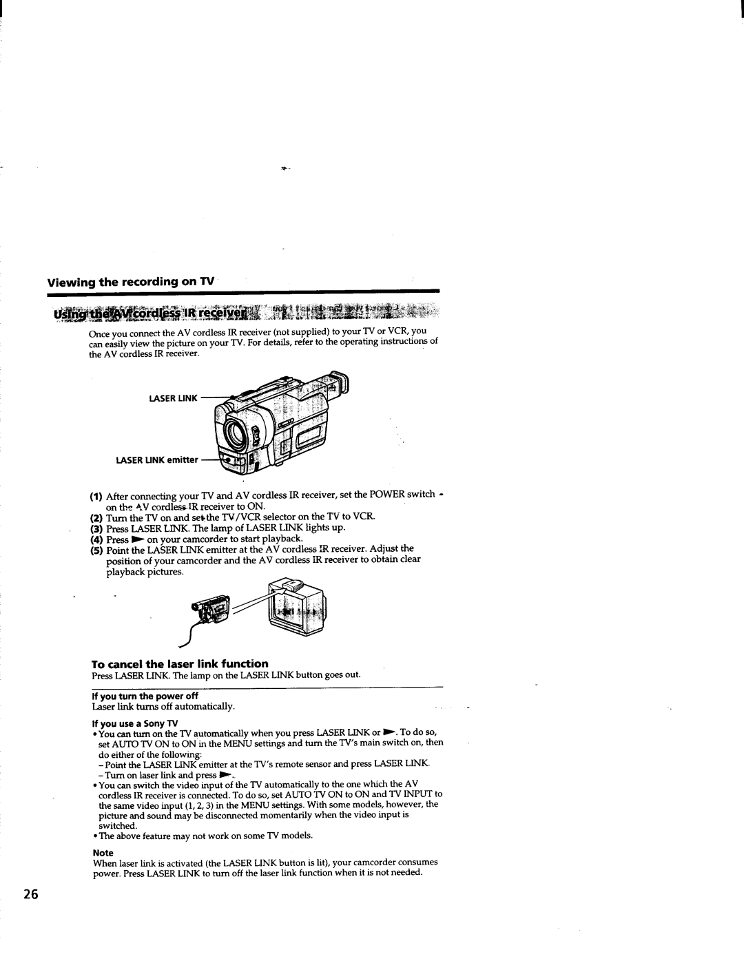 Sony CCD-TRV63/TRV66 manual 