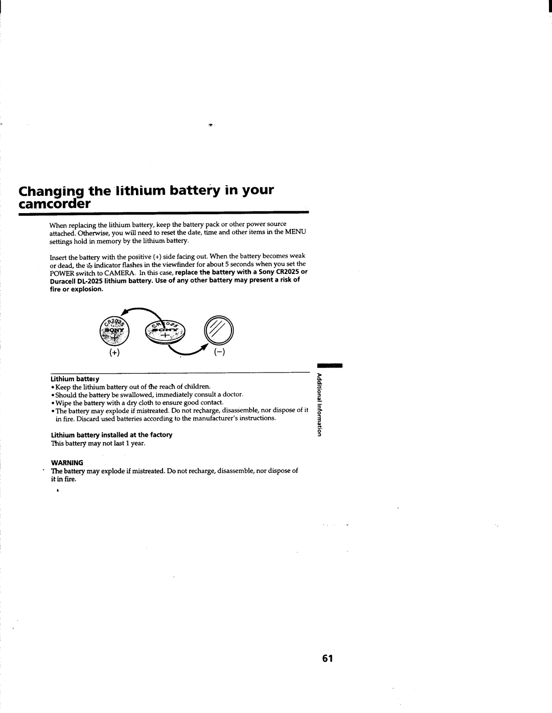 Sony CCD-TRV63/TRV66 manual 