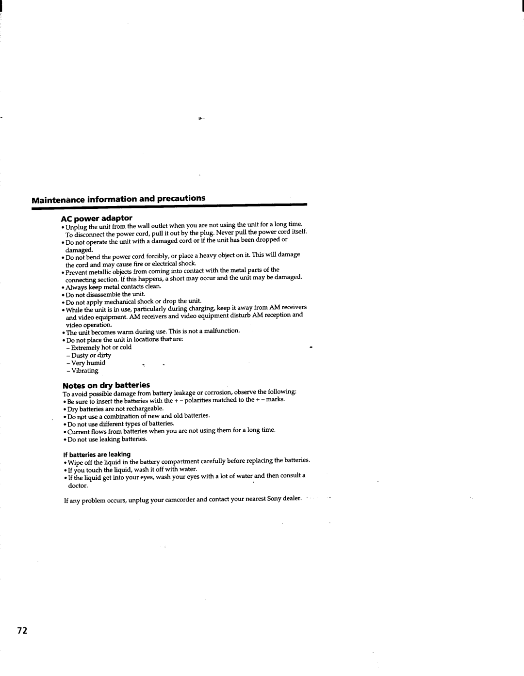 Sony CCD-TRV63/TRV66 manual 