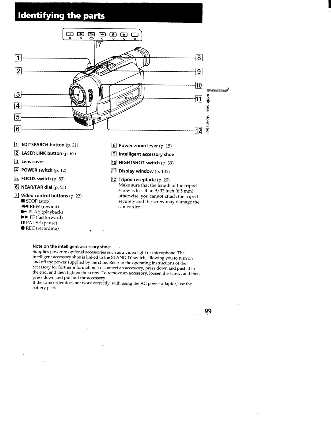 Sony CCD-TRV95, CCD-TRV99 manual 