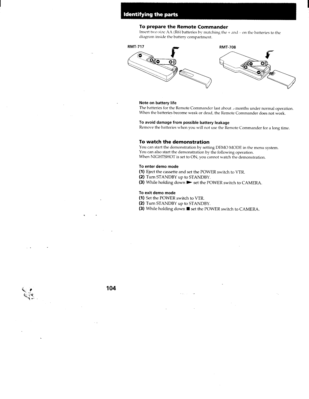 Sony CCD-TRV99, CCD-TRV95 manual 