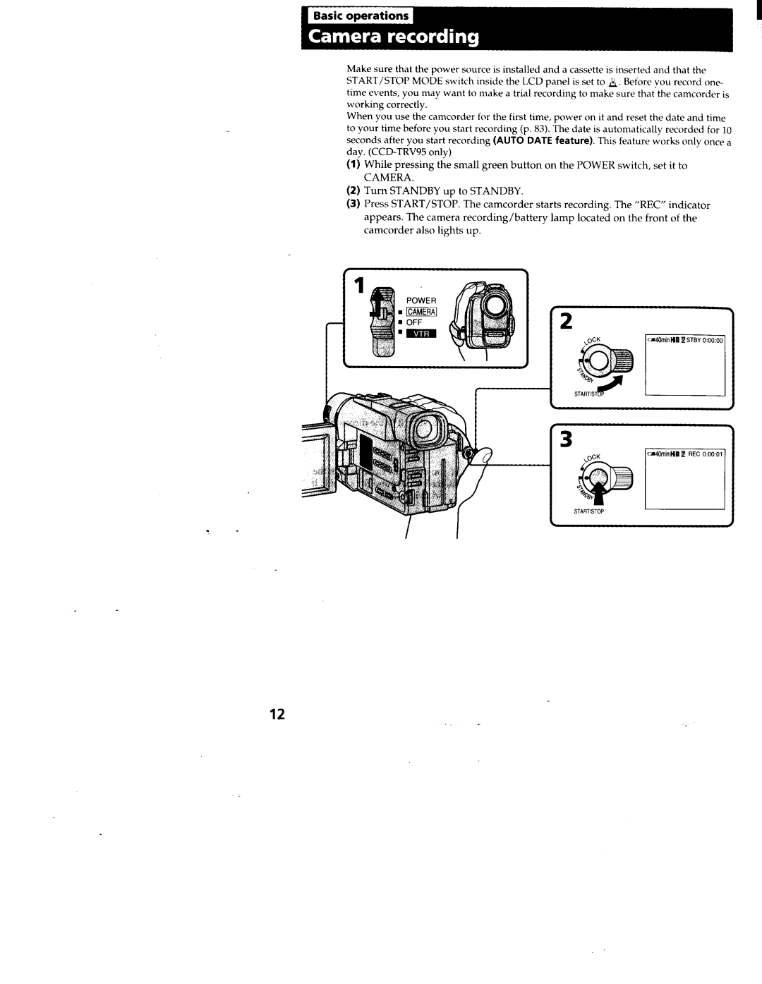 Sony CCD-TRV99, CCD-TRV95 manual 