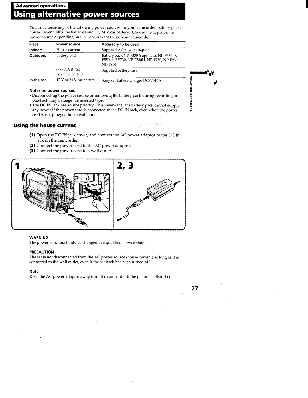 Sony CCD-TRV95, CCD-TRV99 manual 