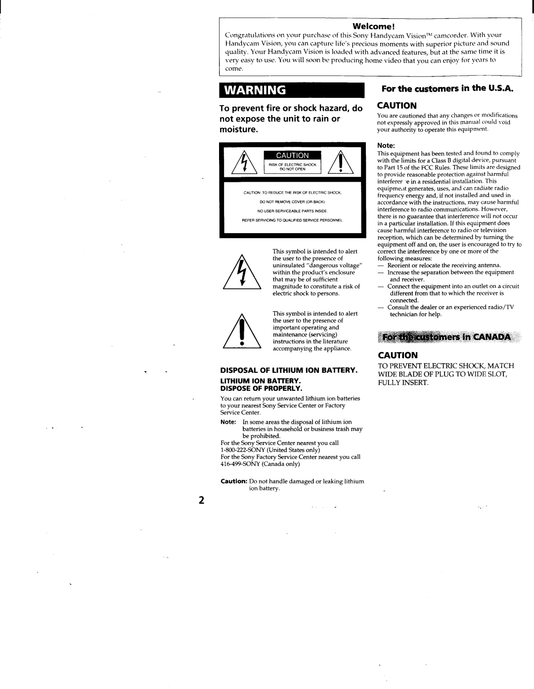 Sony CCD-TRV99, CCD-TRV95 manual 