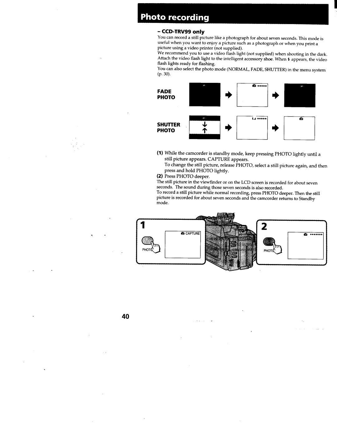 Sony CCD-TRV99, CCD-TRV95 manual 