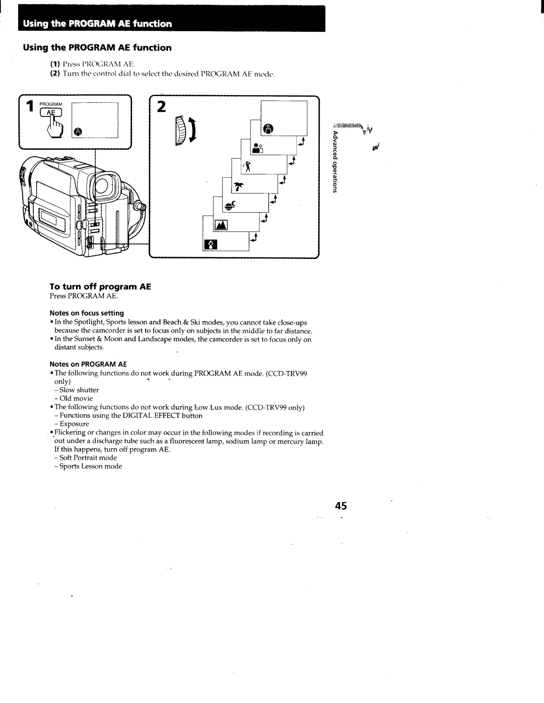 Sony CCD-TRV95, CCD-TRV99 manual 