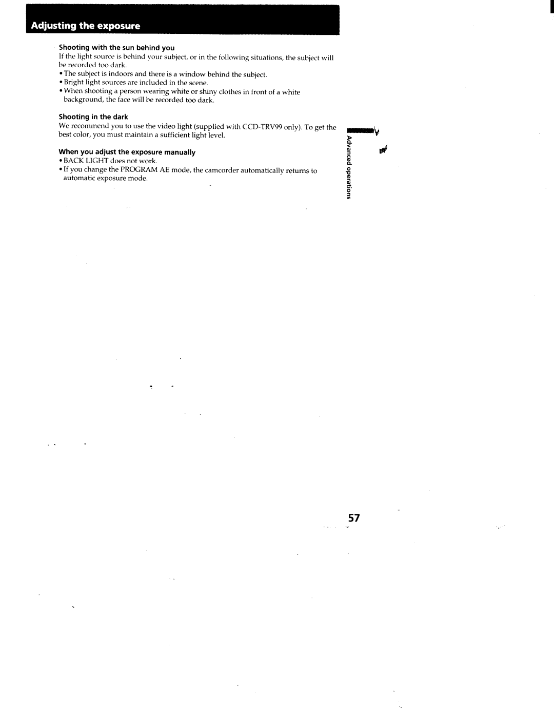 Sony CCD-TRV95, CCD-TRV99 manual 