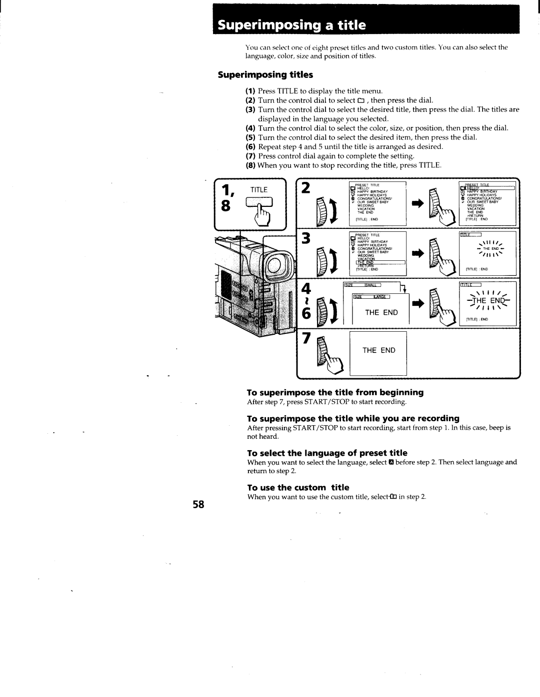 Sony CCD-TRV99, CCD-TRV95 manual 