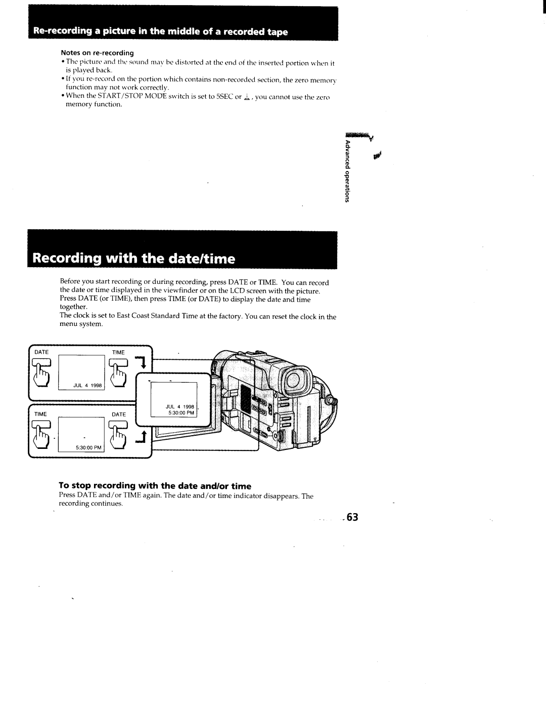 Sony CCD-TRV95, CCD-TRV99 manual 