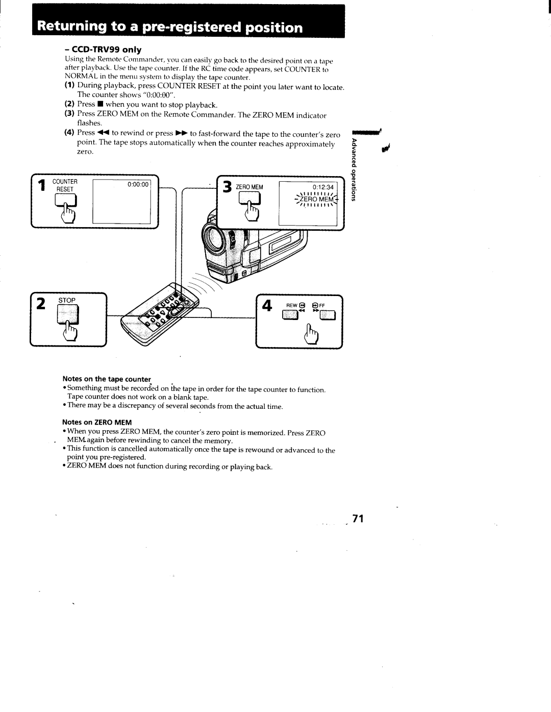 Sony CCD-TRV95, CCD-TRV99 manual 