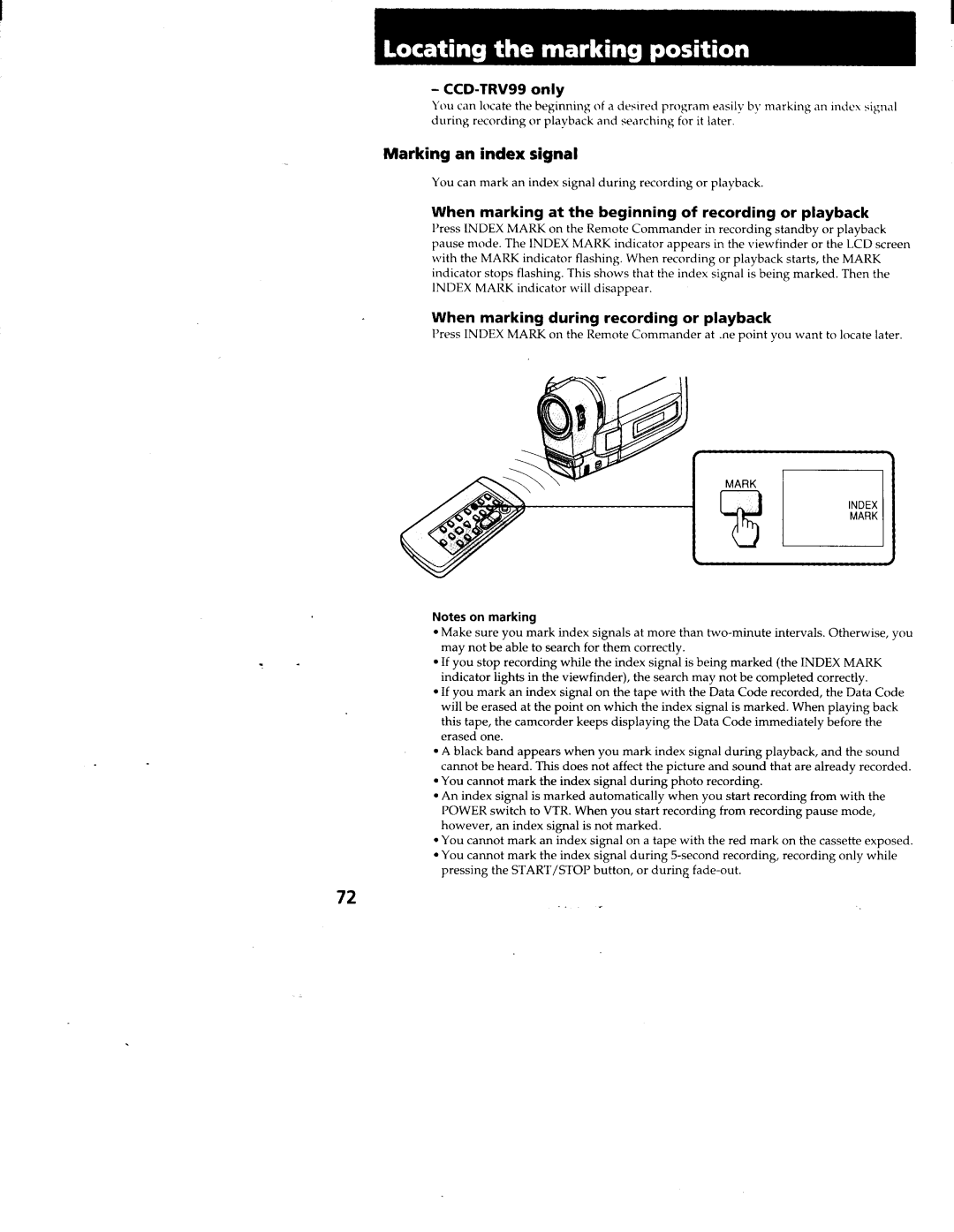 Sony CCD-TRV99, CCD-TRV95 manual 