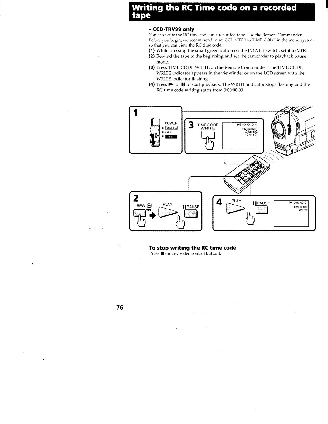 Sony CCD-TRV99, CCD-TRV95 manual 