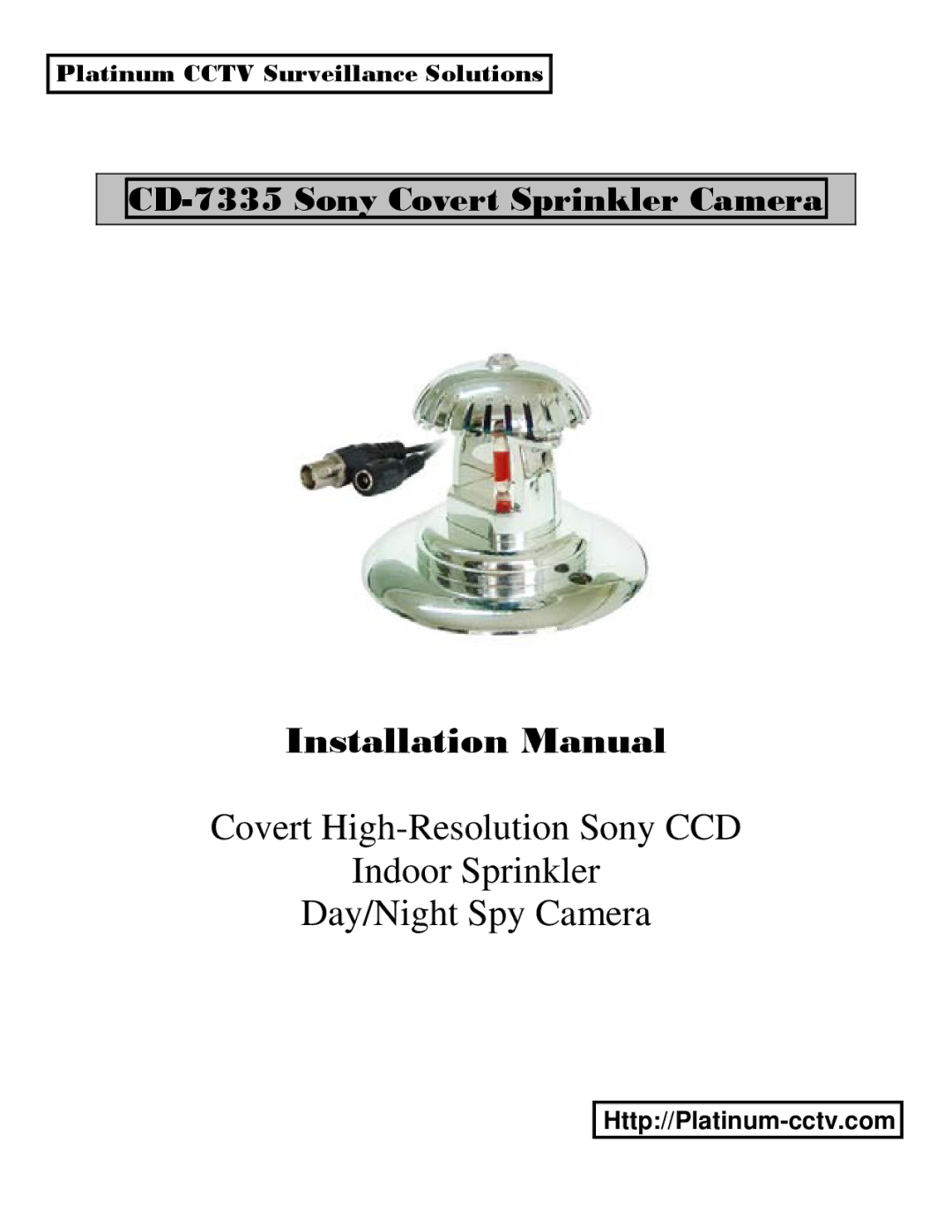 Sony CD-7335 installation manual Installation Manual 