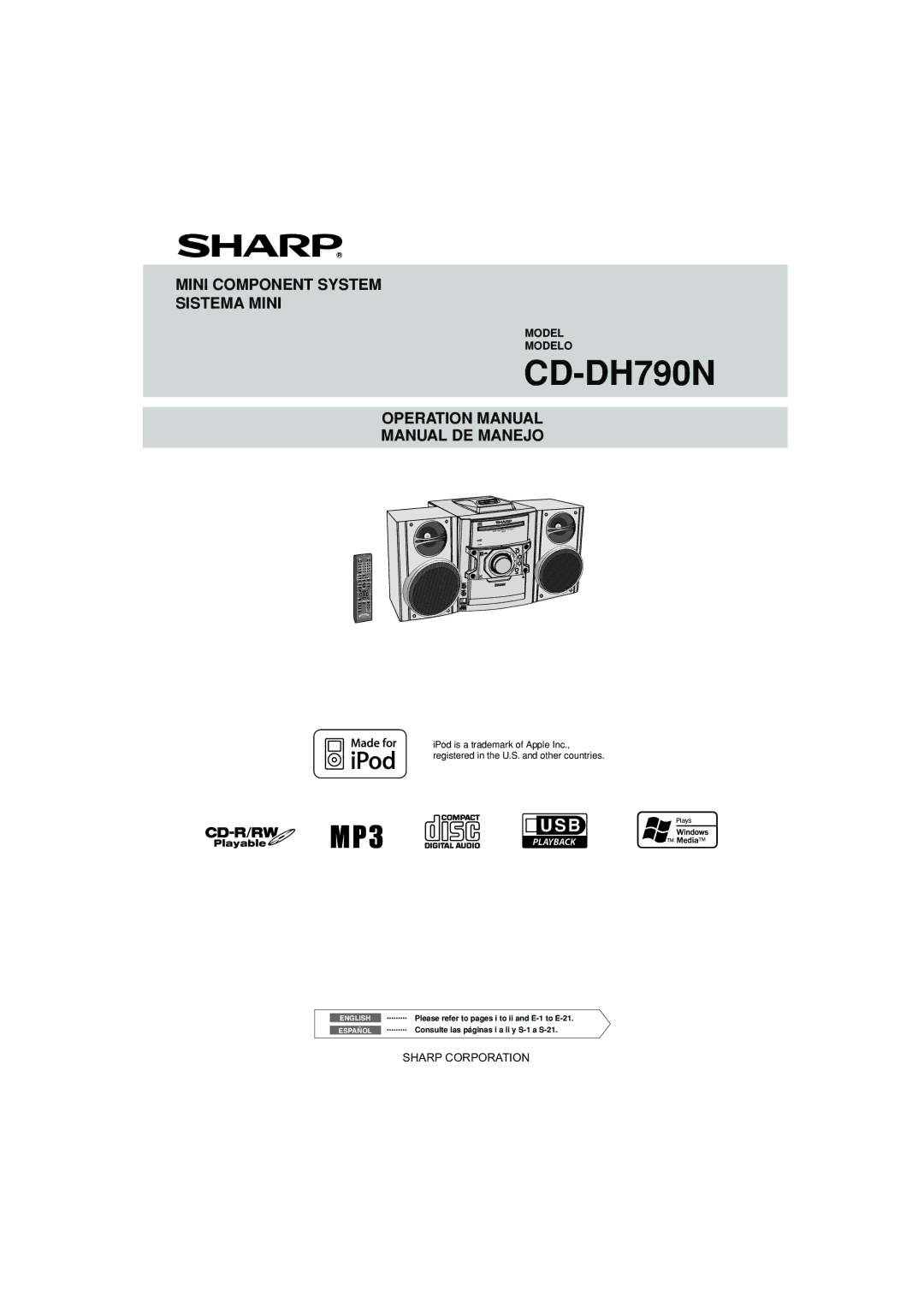 Sony CD-DH790N operation manual 