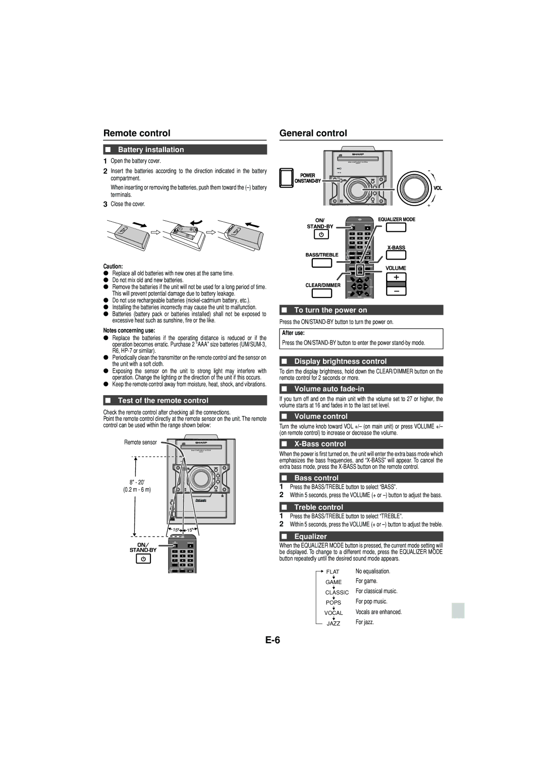 Sony CD-DH790N operation manual Remote control, General control 