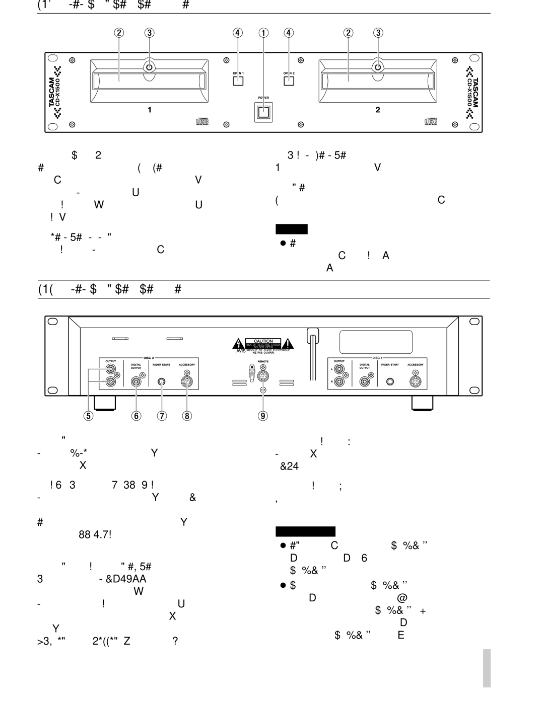 Sony CD-X1500 owner manual Unidad principal panel frontal, Unidad principal panel trasero 