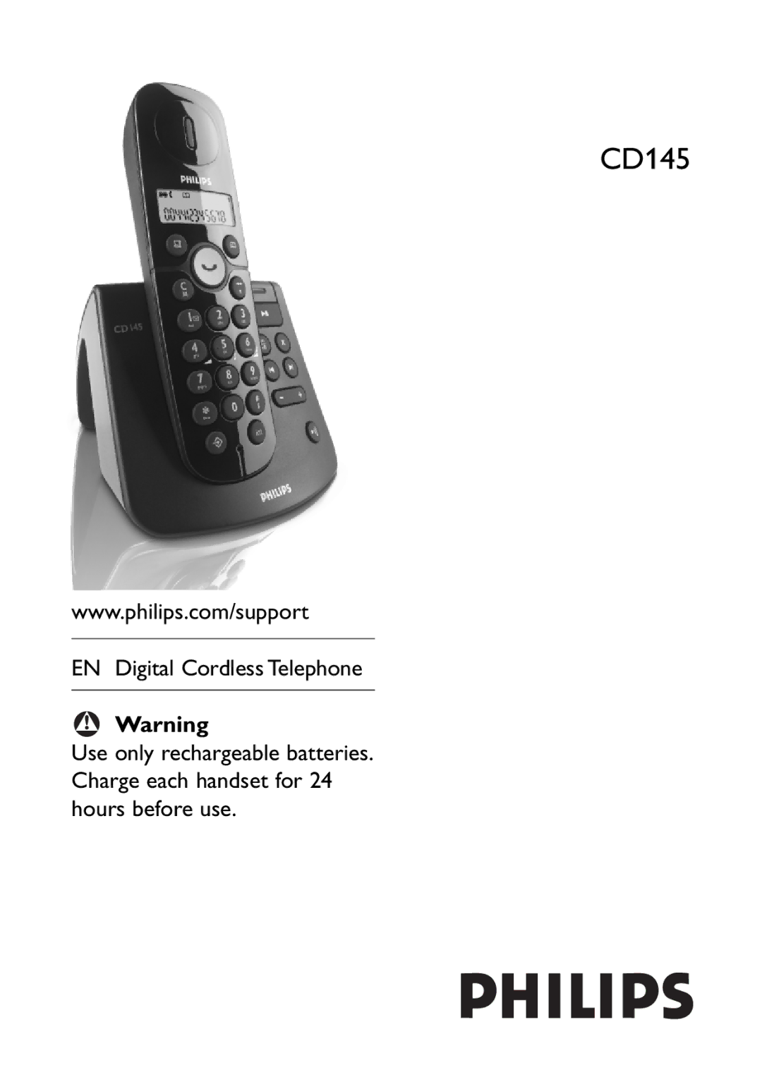 Sony CD145 manual EN Digital Cordless Telephone 