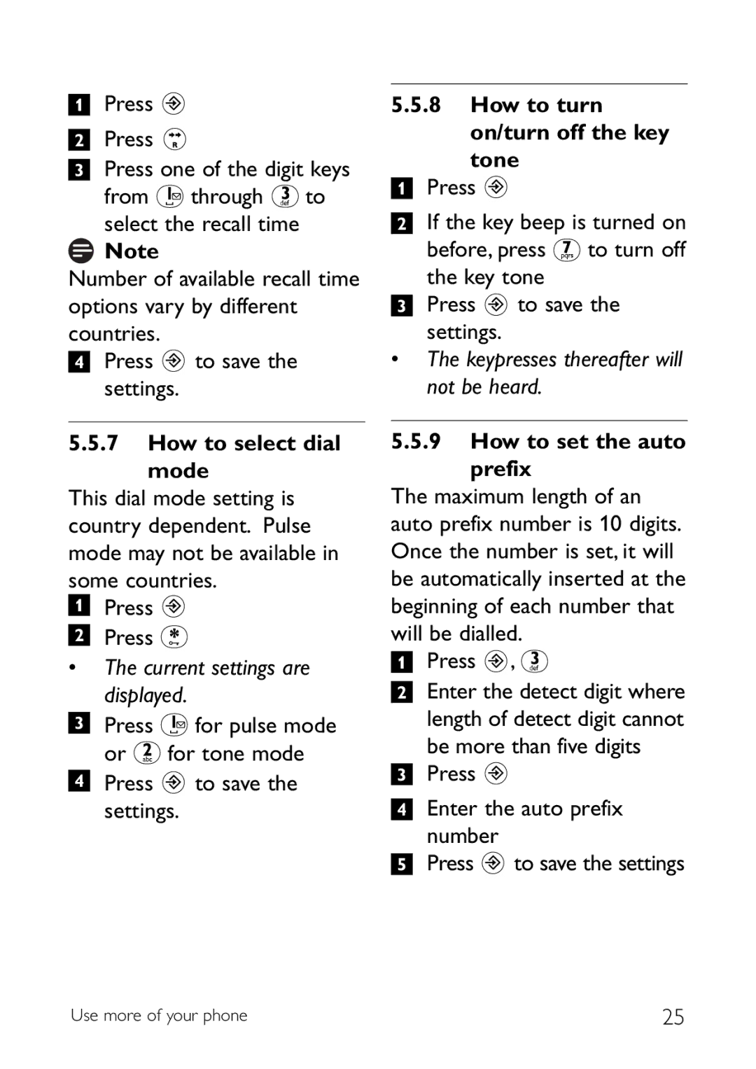 Sony CD145 manual How to select dial Mode, Current settings are displayed, How to turn on/turn off the key Tone 