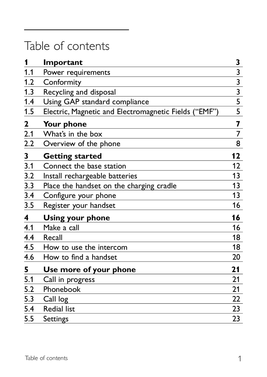 Sony CD145 manual Table of contents 