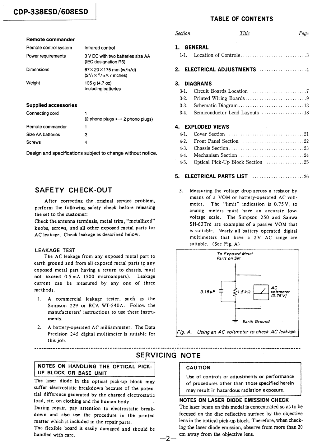 Sony CDP-608ESD manual 