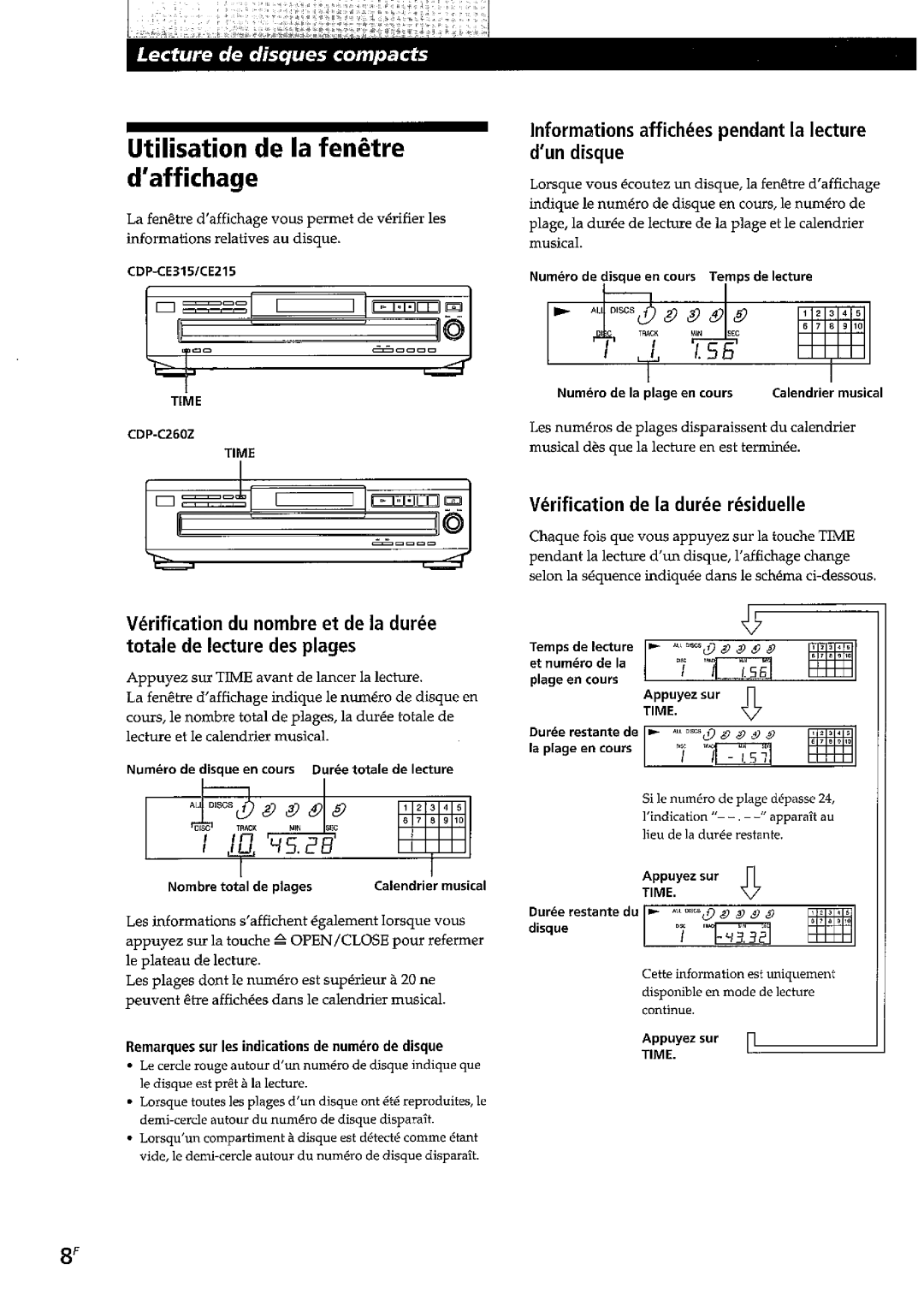 Sony CDP-CE315, CDP-C260Z, CDP-CE215 manual 