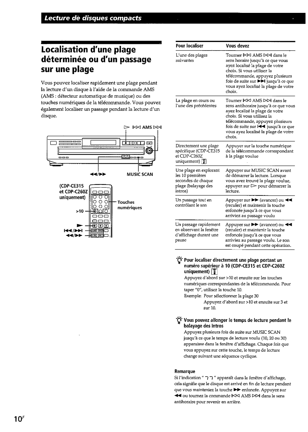 Sony CDP-CE215, CDP-C260Z, CDP-CE315 manual 