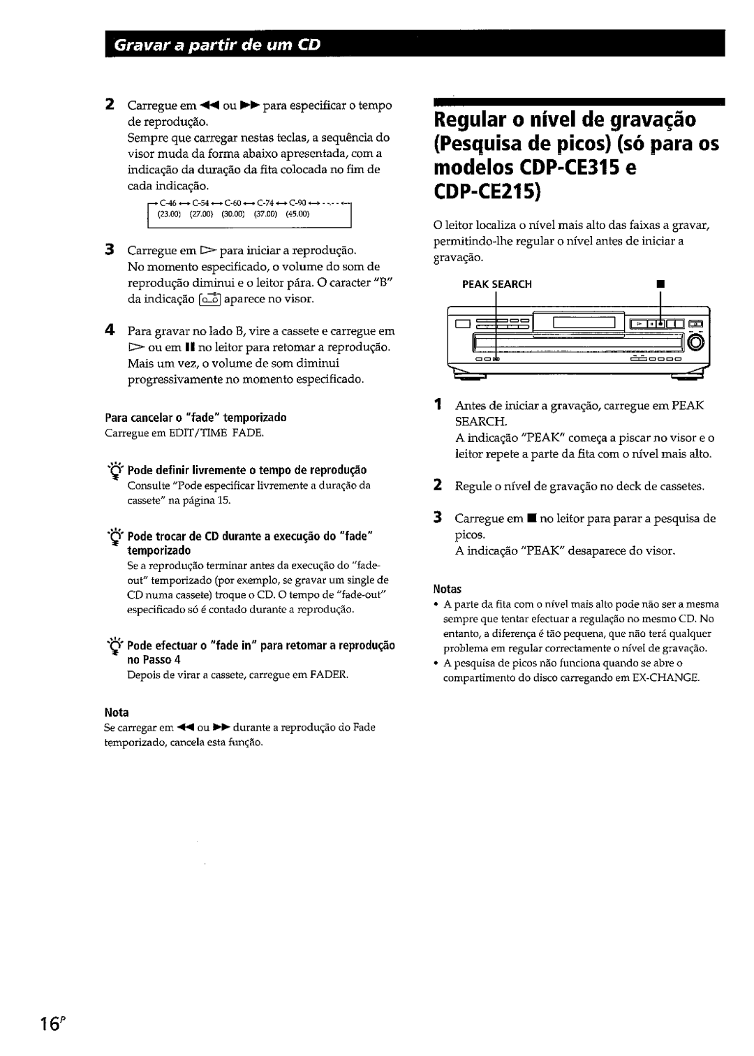 Sony CDP-CE215, CDP-C260Z, CDP-CE315 manual 