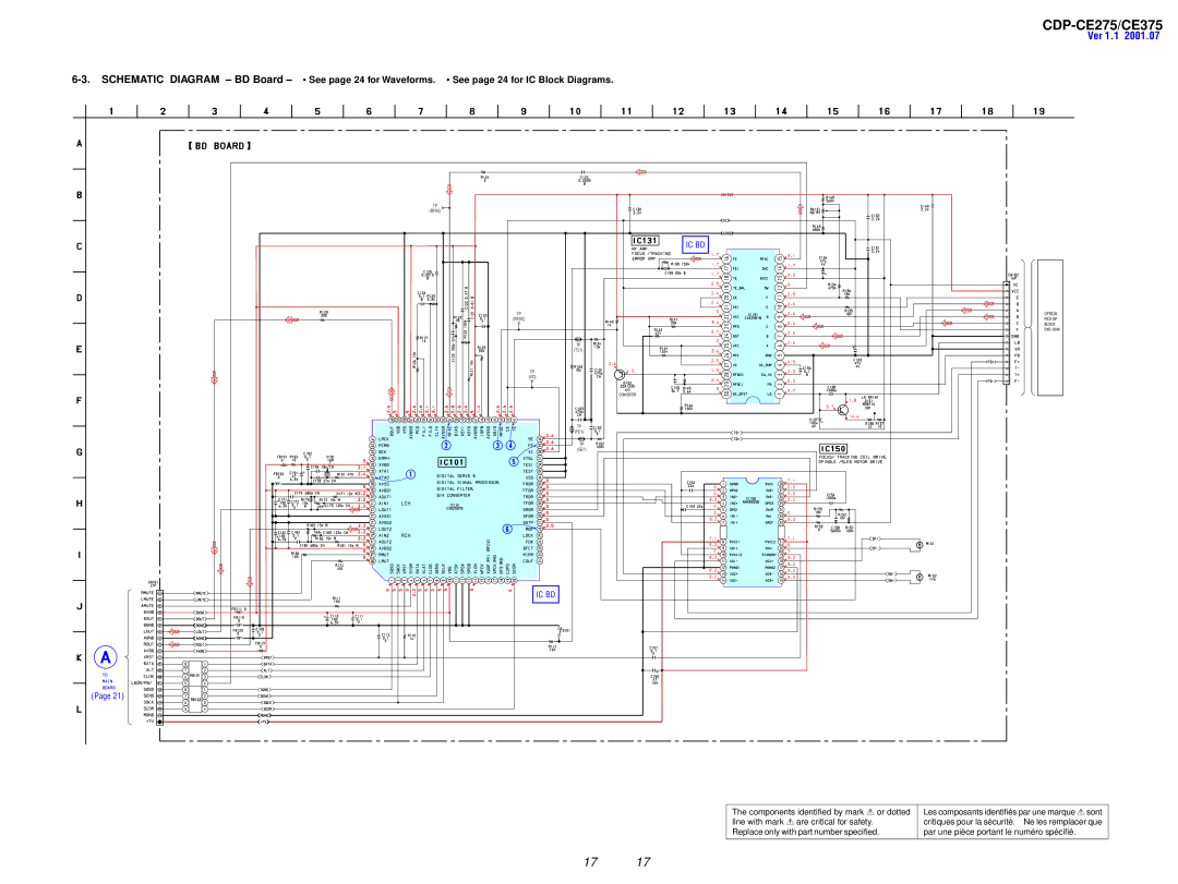 Sony CDP-CE275, CDP-CE375 service manual Ic Bd 