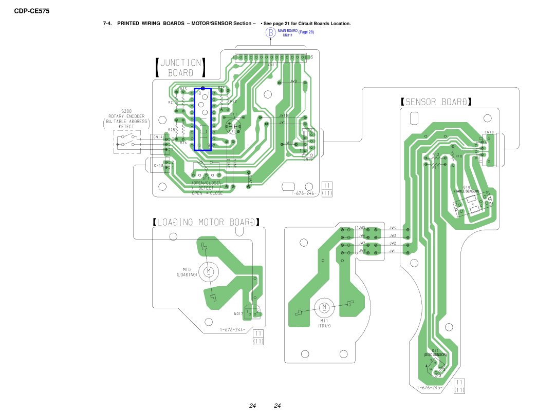 Sony CDP-CE575 service manual Table Sensor 