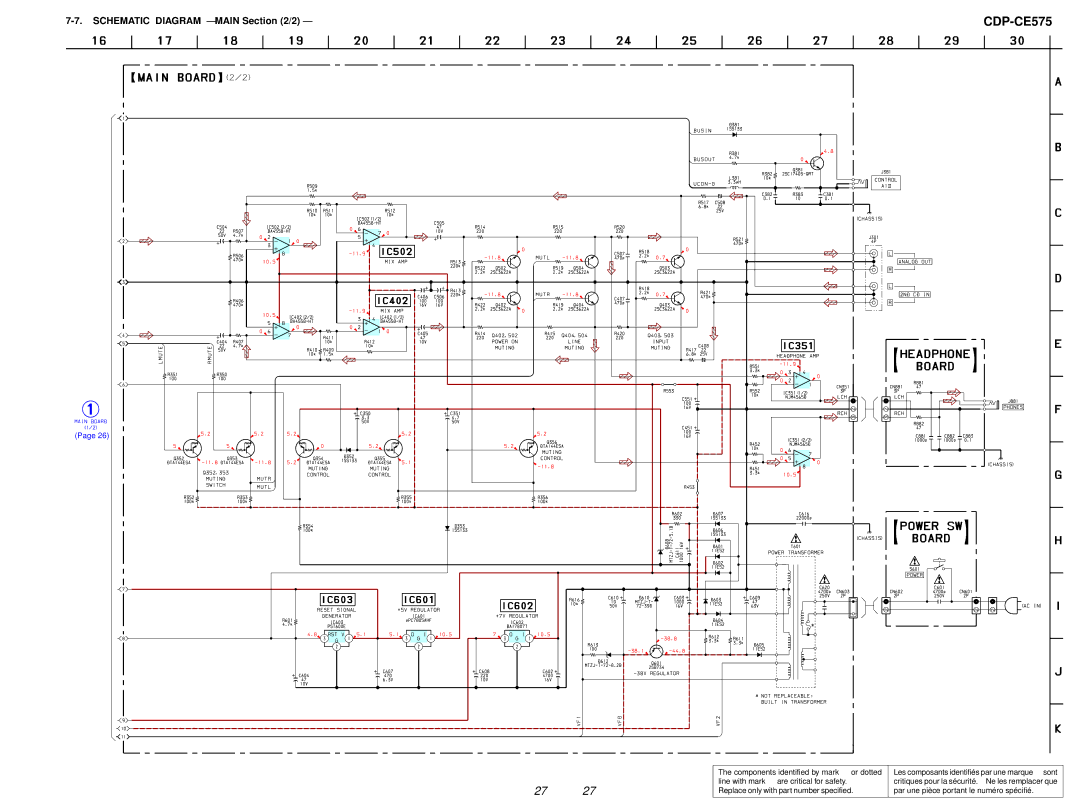 Sony CDP-CE575 service manual Schematic Diagram Main /2 