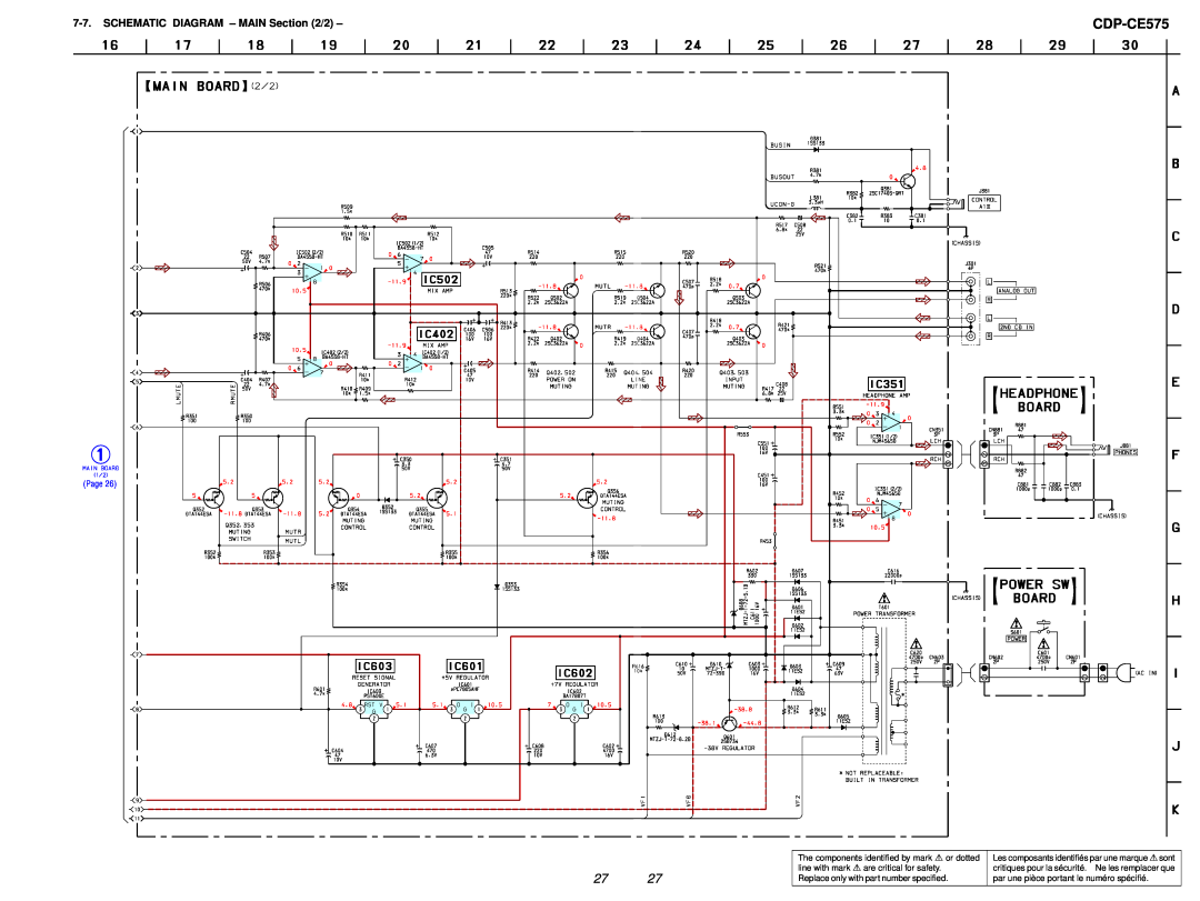 Sony CDP-CE575 service manual SCHEMATIC DIAGRAM - MAIN /2 