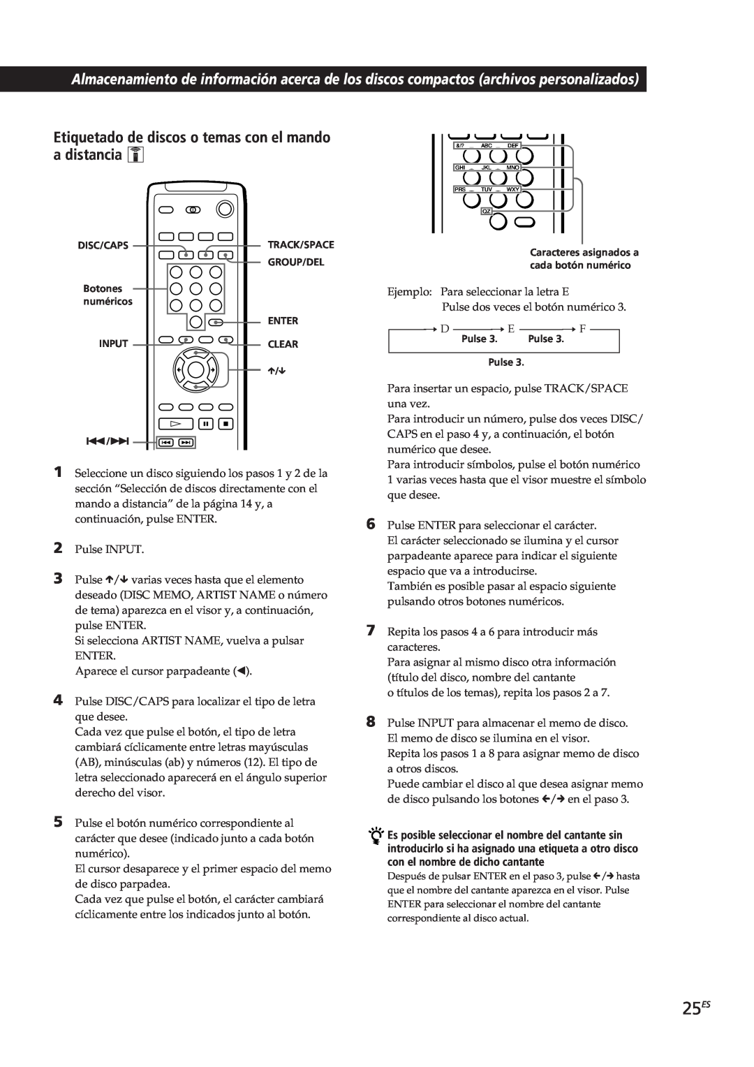 Sony CDP-CX270, CDP-CX90ES manual 25ES 