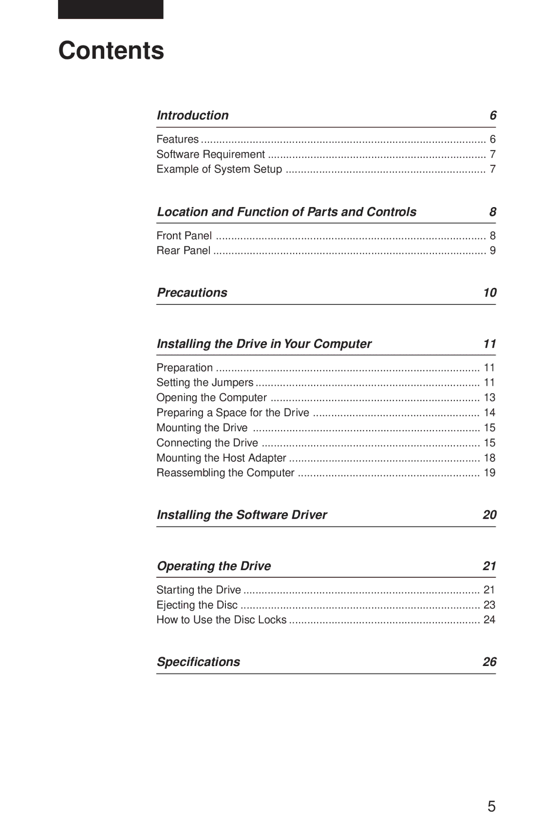 Sony CDU625 manual Contents 