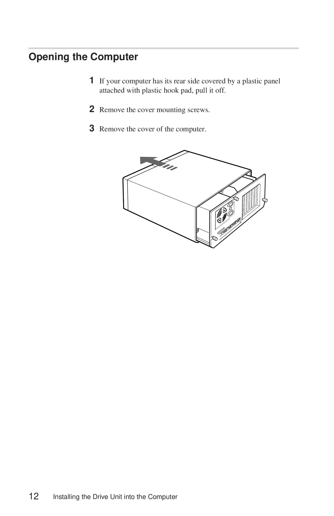 Sony CDU948S manual Opening the Computer 