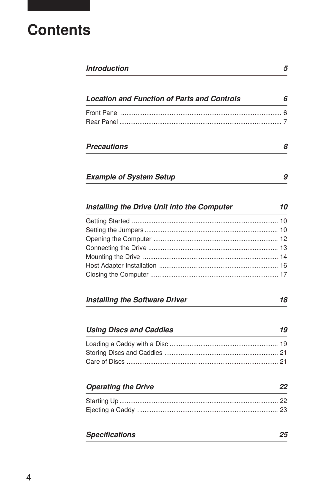 Sony CDU948S manual Contents 