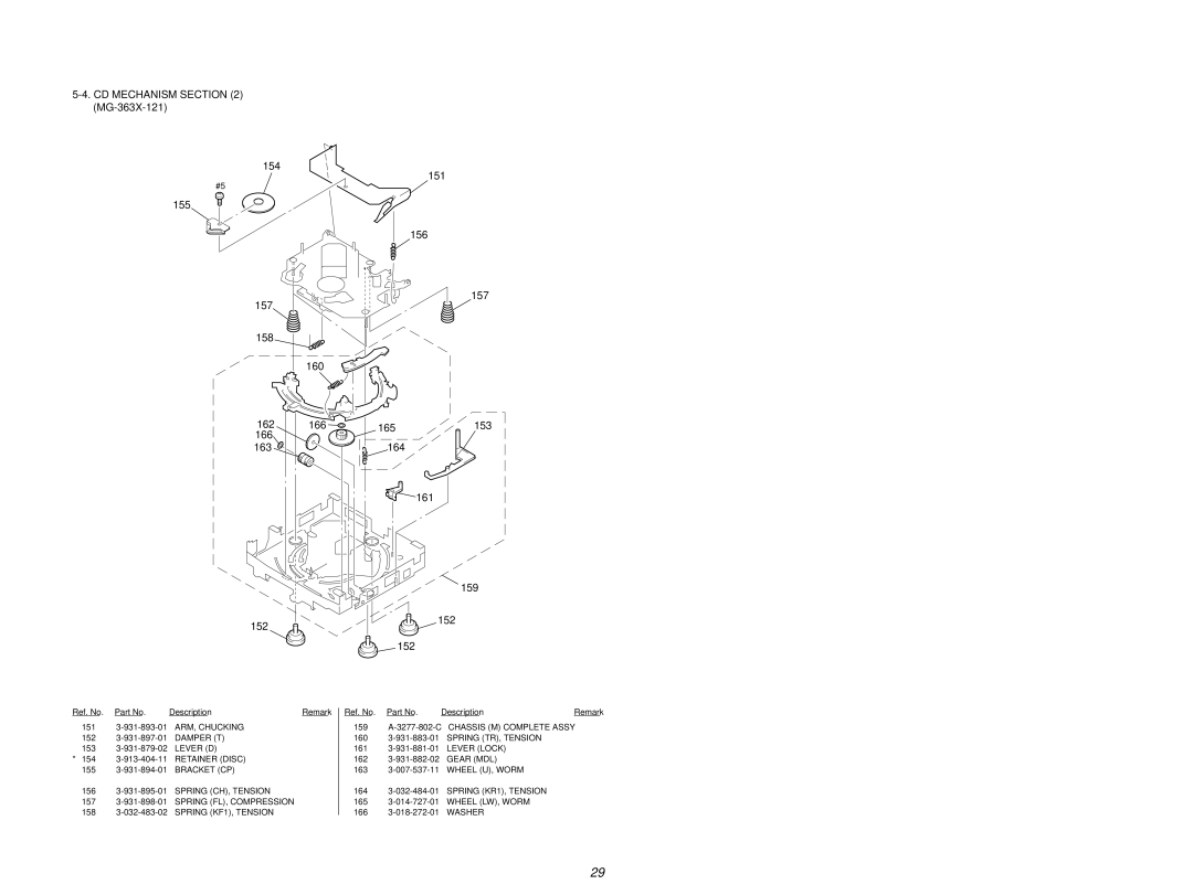 Sony CDX-1000RF service manual 159 A-3277-802-C Chassis M Complete Assy 