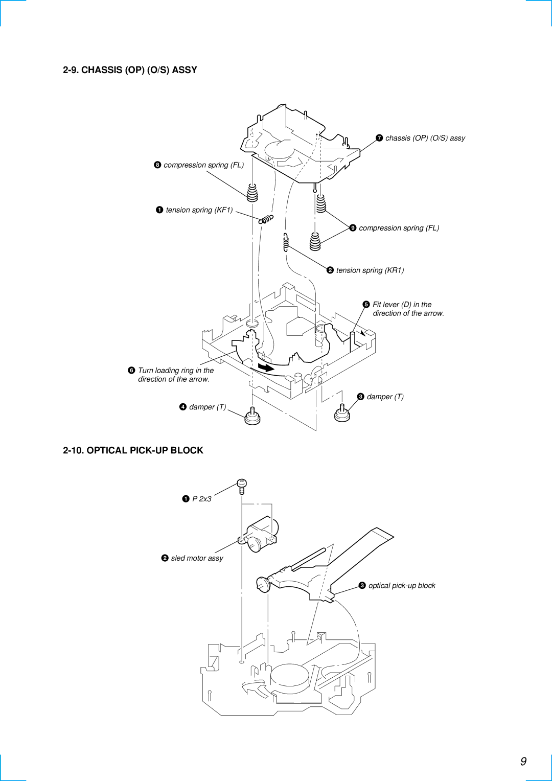 Sony CDX-1000RF service manual Chassis OP O/S Assy, Optical PICK-UP Block 