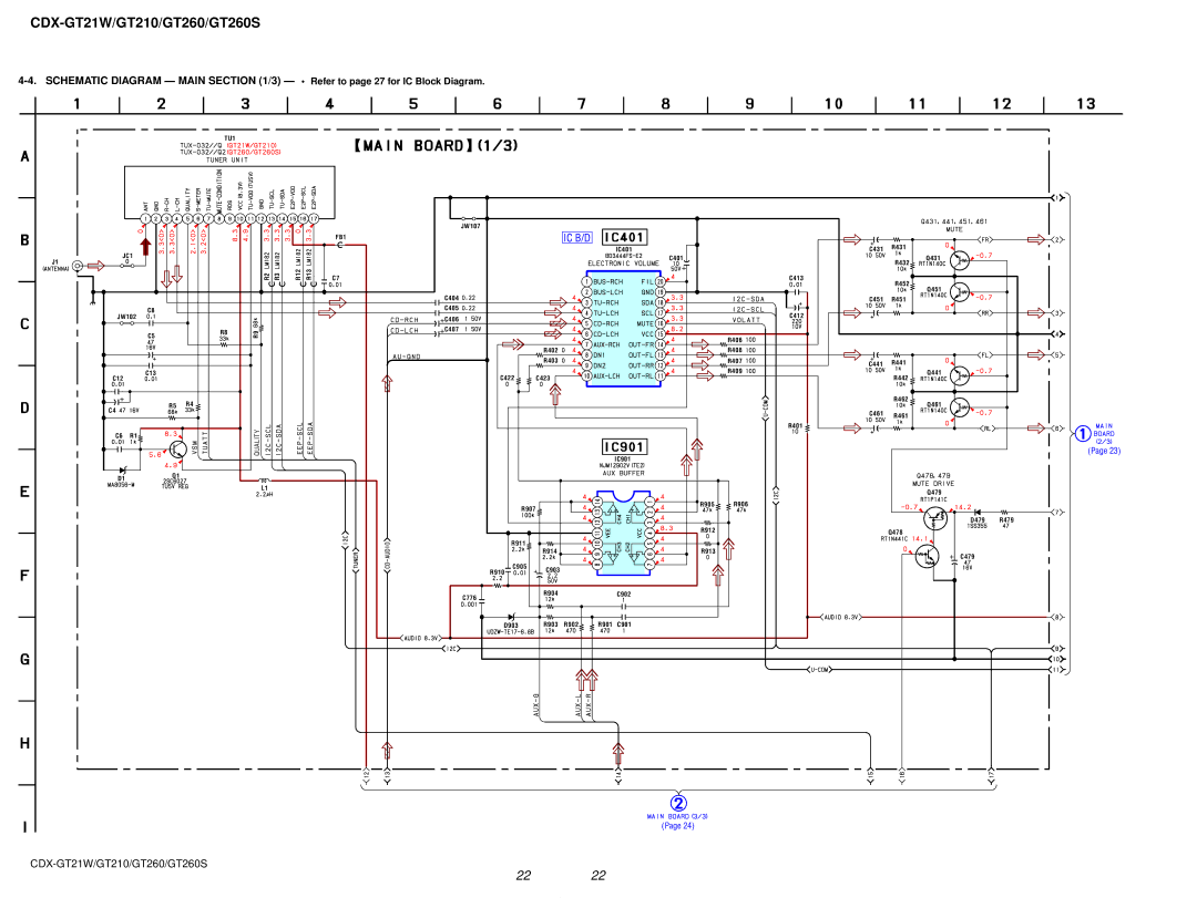 Sony CDX-GT21W, CDX-GT210, CDX-GT260S service manual Ic B/D 