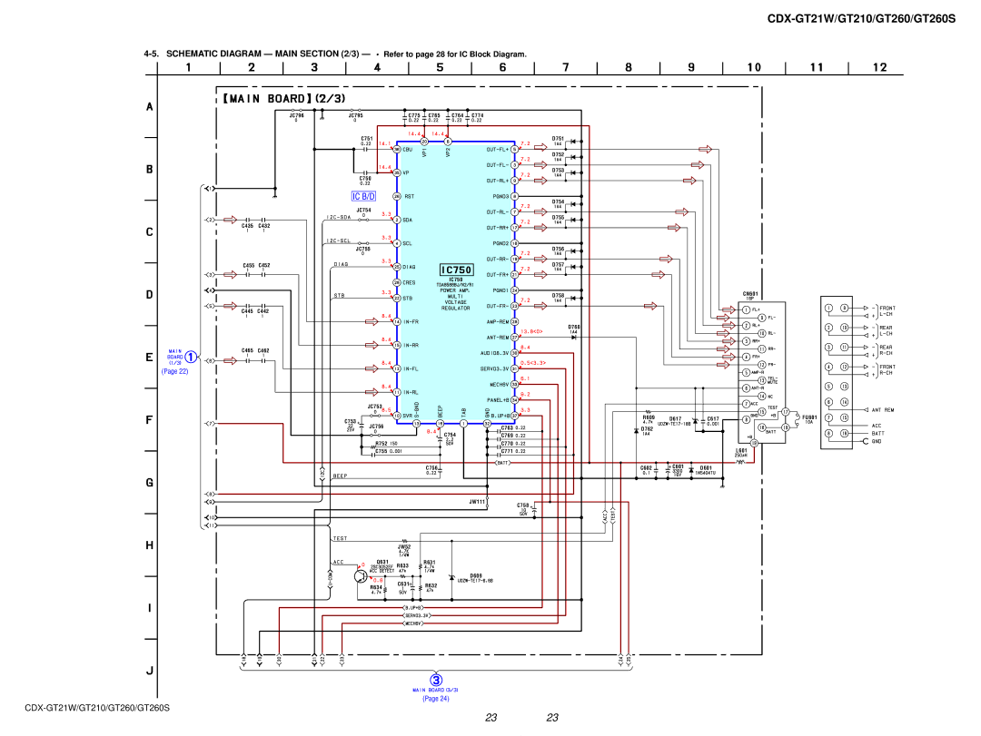 Sony CDX-GT260S, CDX-GT21W, CDX-GT210 service manual Ic B/D 