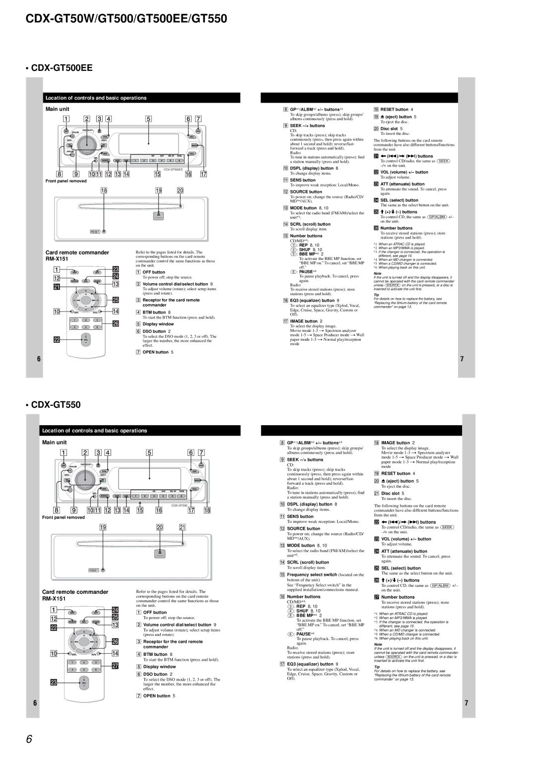 Sony CDX-GT500EE, CDX-GT50W service manual CDX-GT550 