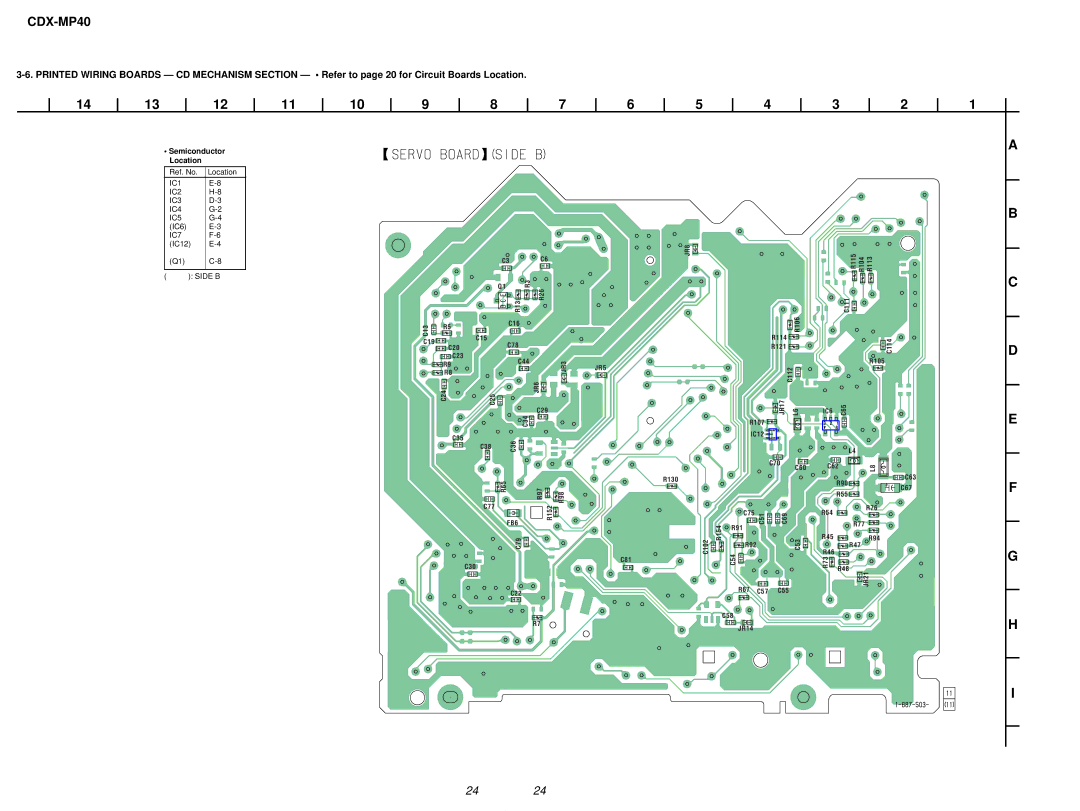 Sony CDX-MP40 service manual IC1 IC2 IC3 IC4 IC5, IC7, Side B 