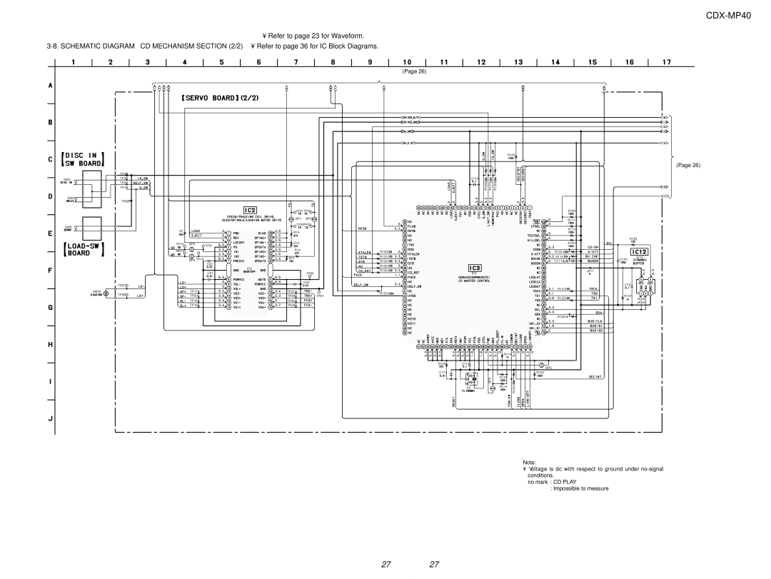 Sony CDX-MP40 service manual Ic B/D 