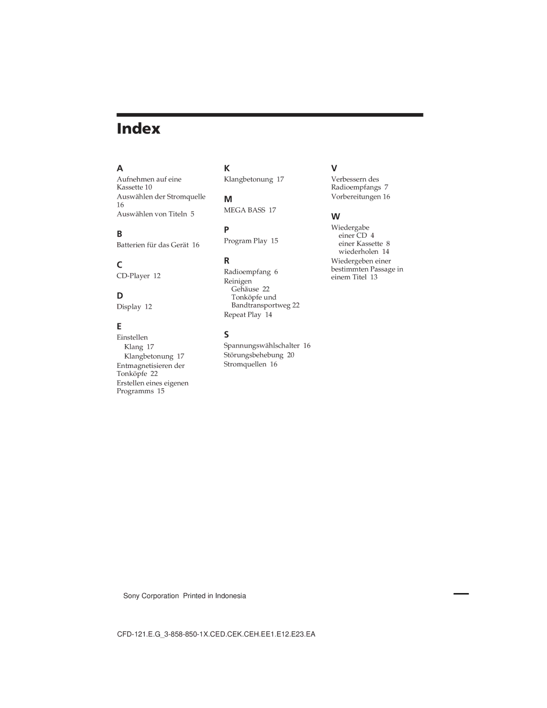 Sony CFD-121 operating instructions 24D 