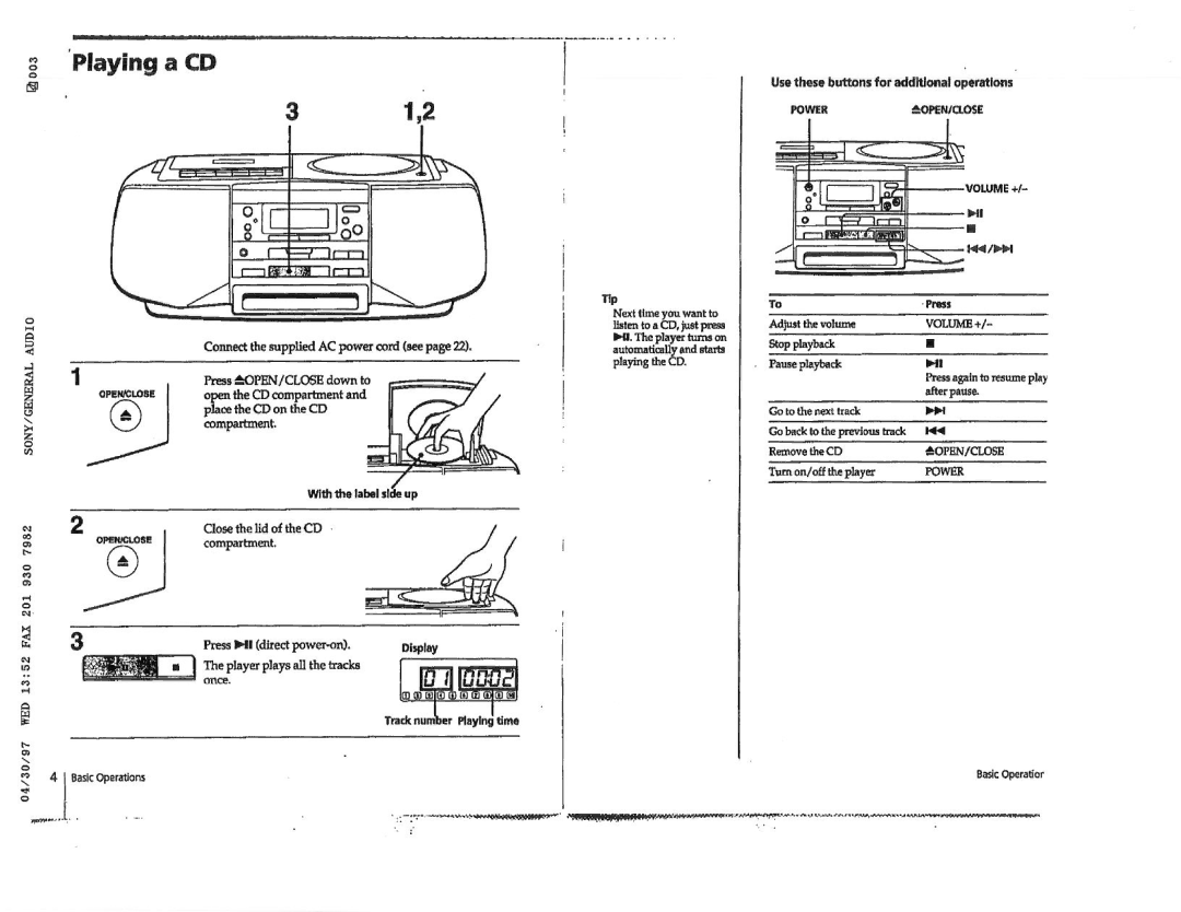 Sony CFD-S33, CFD-S23 manual 