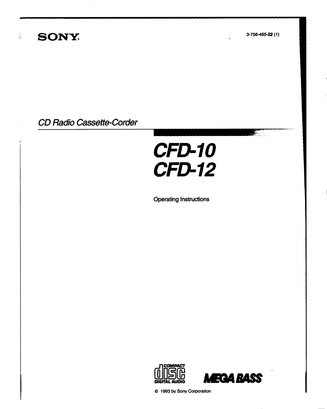 Sony CFD-10, CFD12 manual 