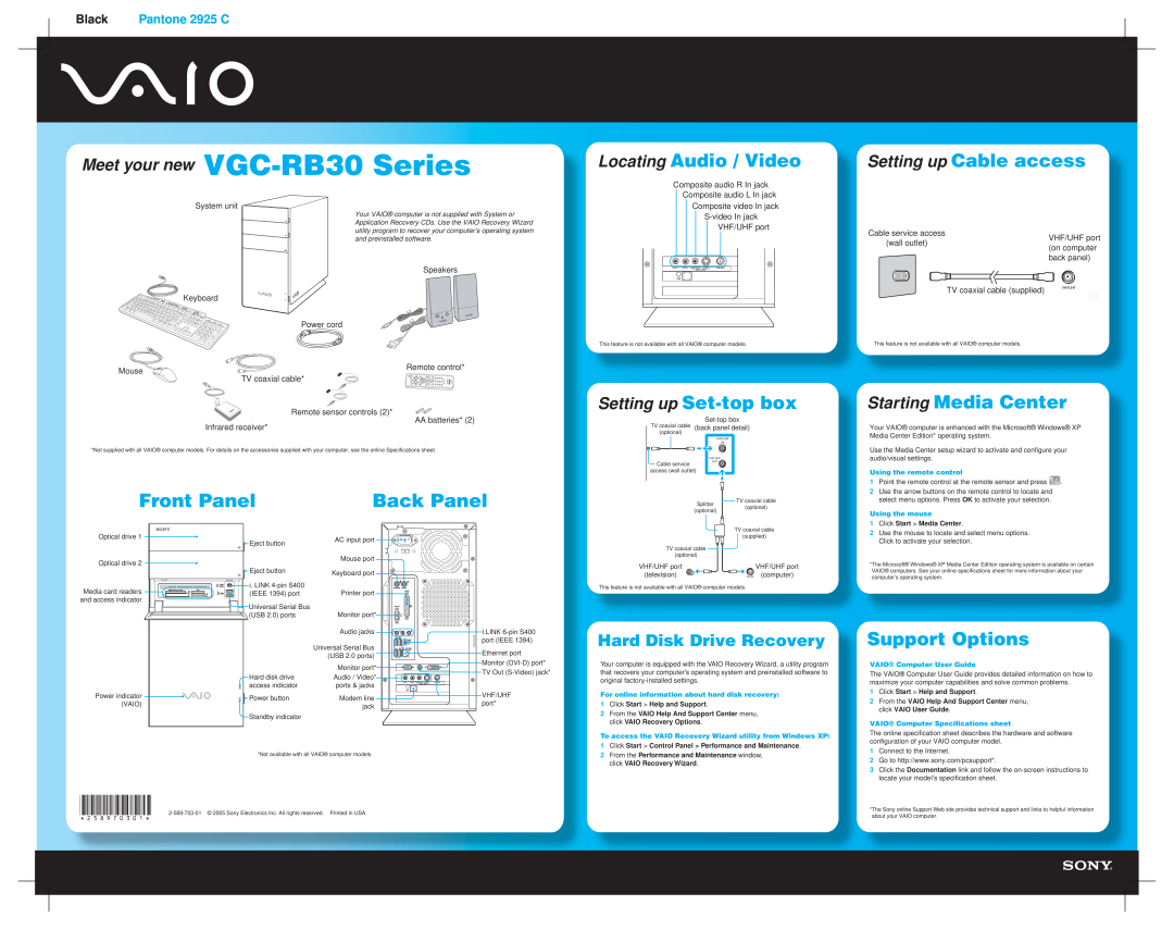 Sony manual VAIO User Guide 