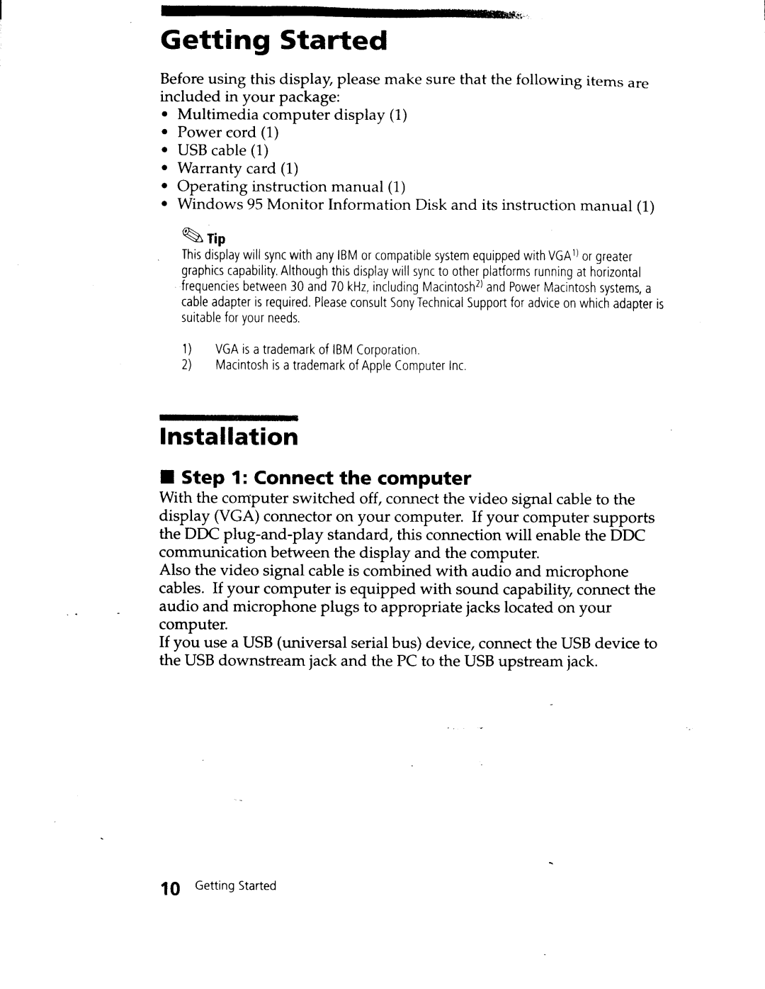 Sony CPD-120VS manual 