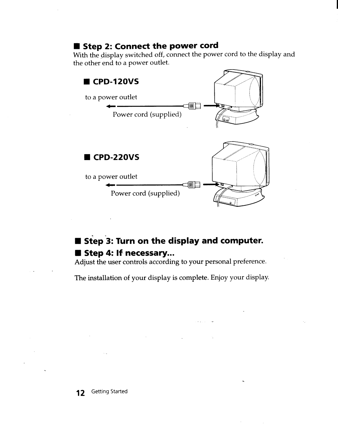 Sony CPD-120VS manual 