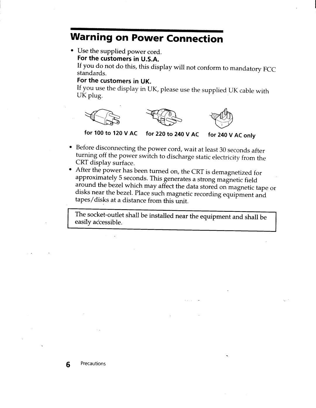 Sony CPD-120VS manual 